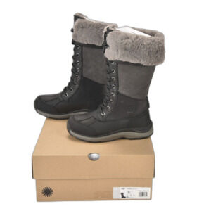 UGG Adirondack Boot Tall III DryTech Black / Gray Size 5 LNIB